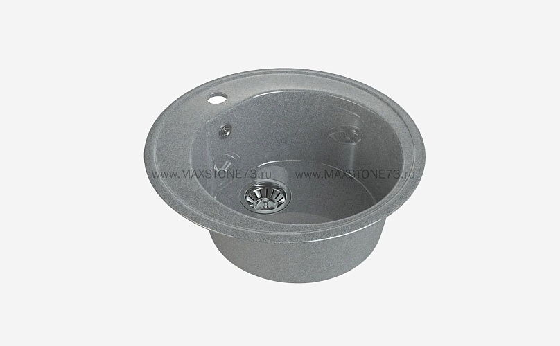 MAXSTONE Мойка глянцевая MS-2 (темно-серая) 505*505*200